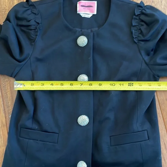 Kate Spade Jewel Button Ponte Jacket, Black, size 0 - Picture 5 of 10